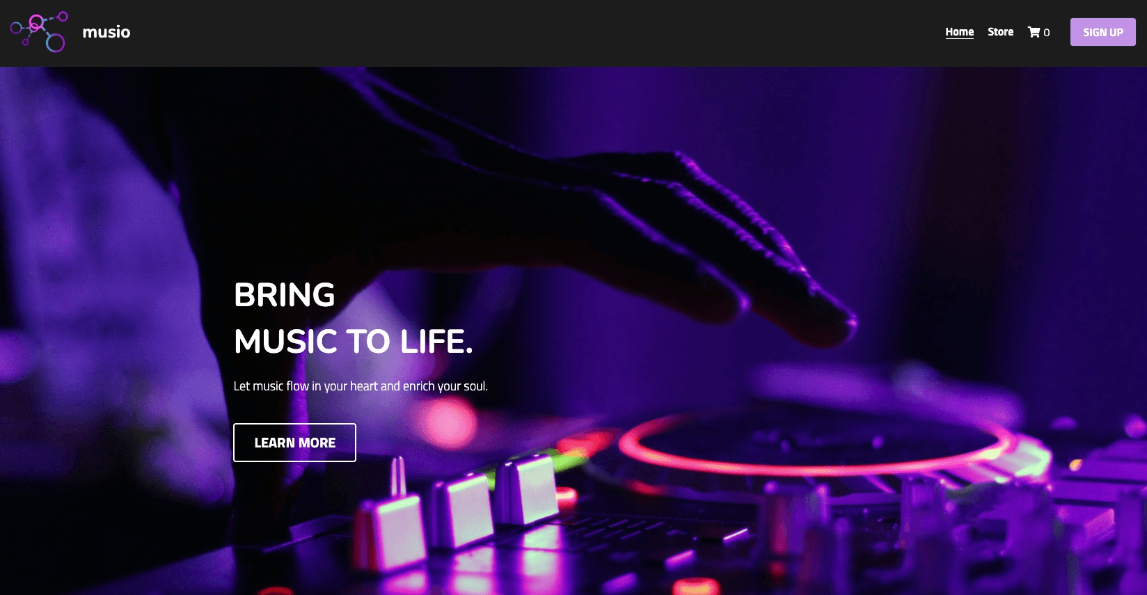 null Musio Template for Music Websites